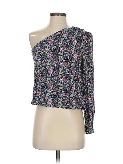Pre-owned Frame 3/4 Sleeve Blouse In Black