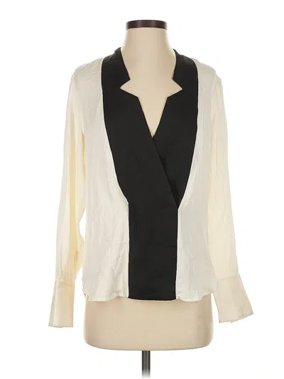 Pre-owned Frame 3/4 Sleeve Blouse In Ivory