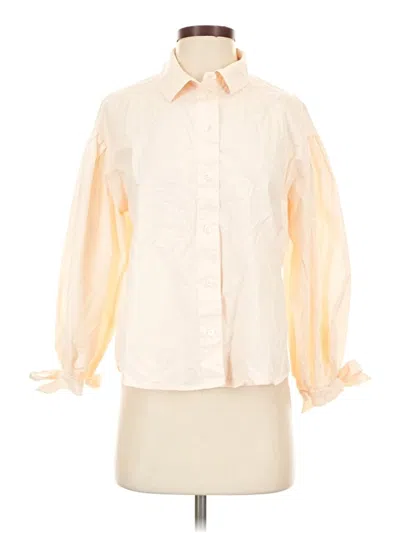 Pre-owned Frame 3/4 Sleeve Blouse In Pink