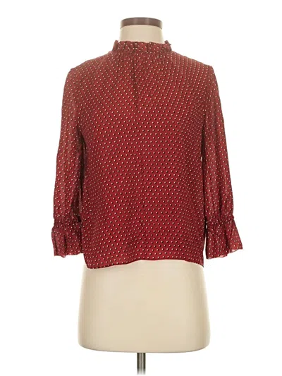 Pre-owned Frame 3/4 Sleeve Blouse In Red