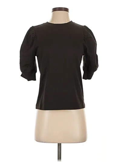 Pre-owned Frame 3/4 Sleeve T-shirt In Brown