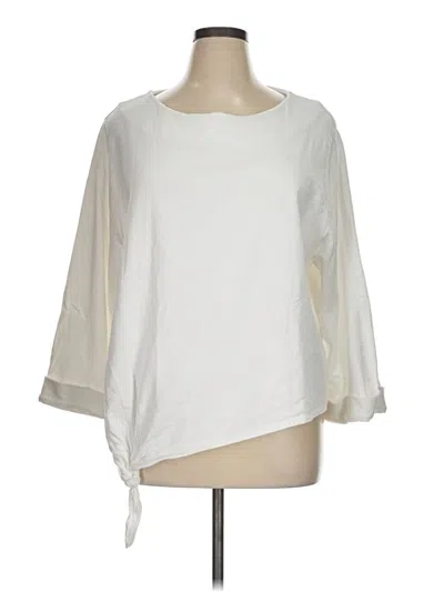 Pre-owned Frame 3/4 Sleeve T-shirt In Ivory