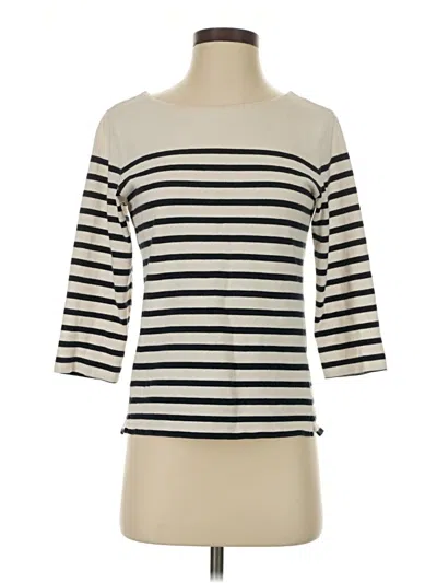 Pre-owned Frame 3/4 Sleeve T-shirt In Ivory