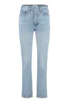 Frame 5-pocket Straight-leg Jeans In Blue