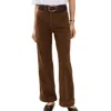 Frame 70's Cropped Wide Leg Corduroy In Toast