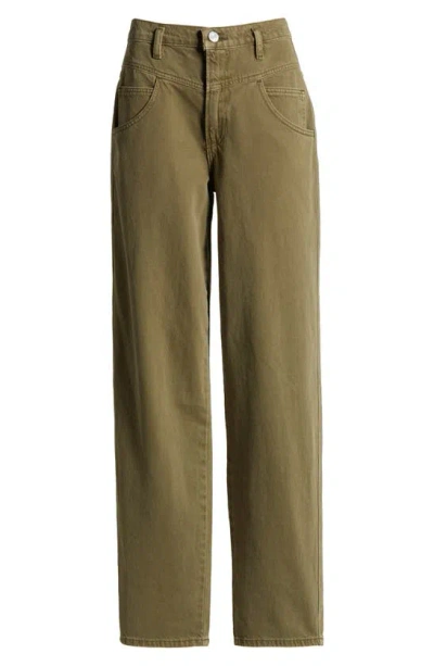Frame 90s Utility Loose Pants In Washed Summer Sage