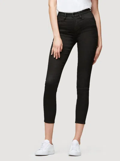 Frame Ali High Rise Cigarette Jean In Noir In Black