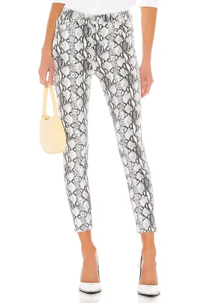 Frame Ali High Rise Cigarette Pant In Gris Multi