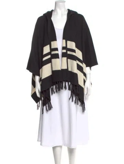 Pre-owned Frame Alpaca Colorblock Pattern Sweater In Black