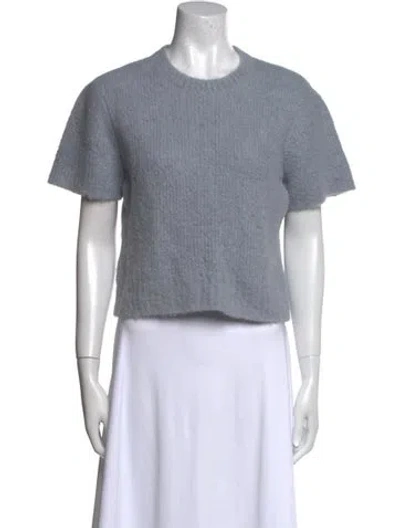 Pre-owned Frame Alpaca Crew Neck Sweater In Blue