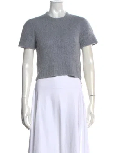 Pre-owned Frame Alpaca Crew Neck Sweater In Blue