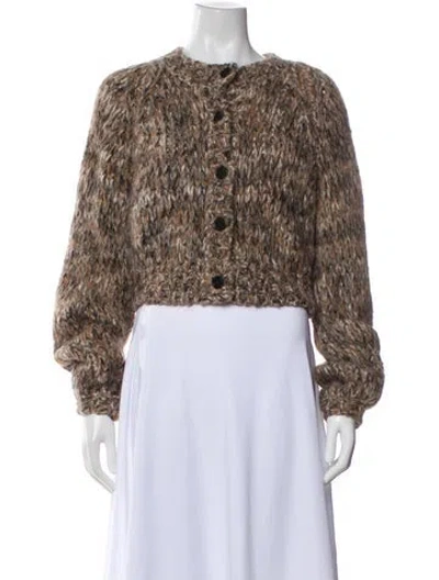 Pre-owned Frame Alpaca Crew Neck Sweater In Brown
