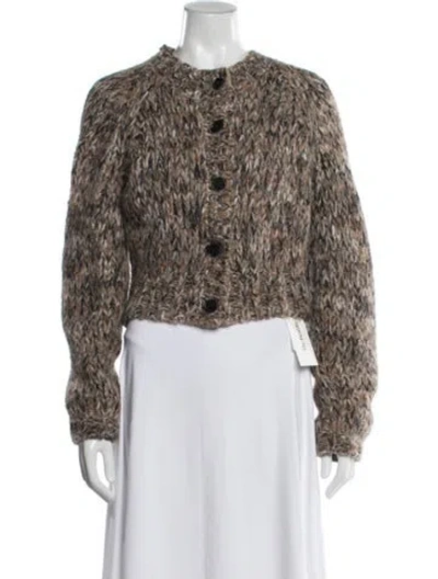 Pre-owned Frame Alpaca Crew Neck Sweater In Brown