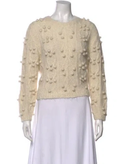 Pre-owned Frame Alpaca Crew Neck Sweater In Neutral