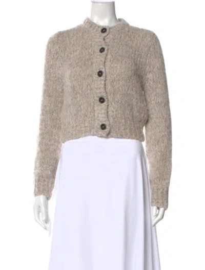 Pre-owned Frame Alpaca Crew Neck Sweater In Neutral