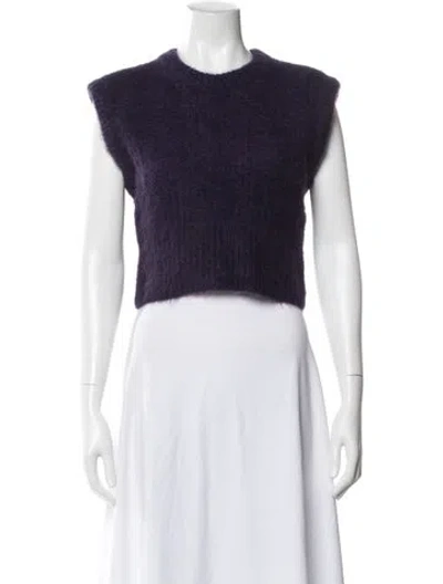 Pre-owned Frame Alpaca Crew Neck Sweater In Purple