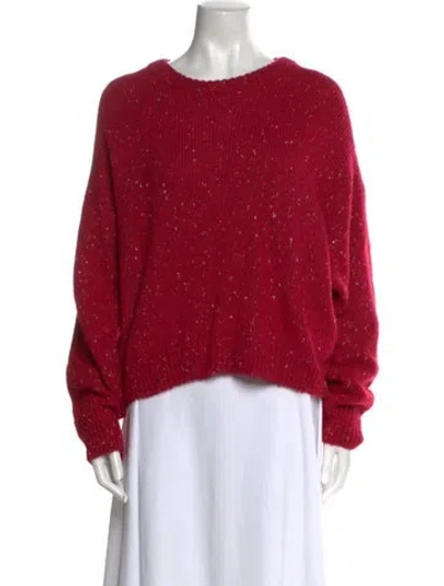 Pre-owned Frame Alpaca Crew Neck Sweater In Red