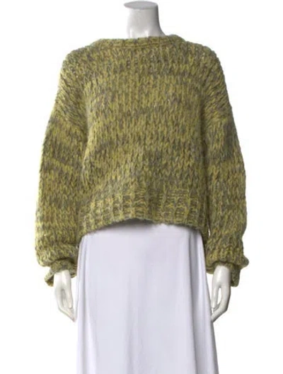 Pre-owned Frame Alpaca Crew Neck Sweater In Yellow