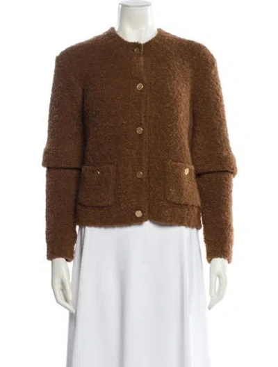 Pre-owned Frame Alpaca Faux Fur Jacket In Brown