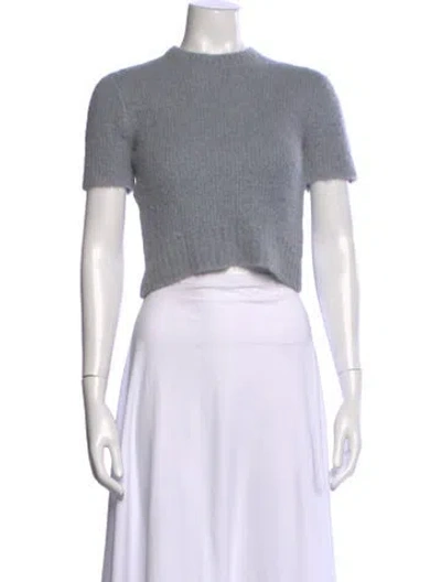 Pre-owned Frame Alpaca Mock Neck Sweater In Blue
