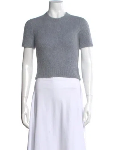 Pre-owned Frame Alpaca Mock Neck Sweater In Blue
