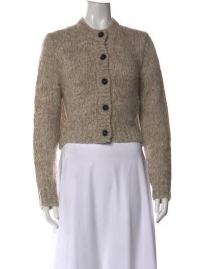 Pre-owned Frame Alpaca Open Front Sweater In Neutrals