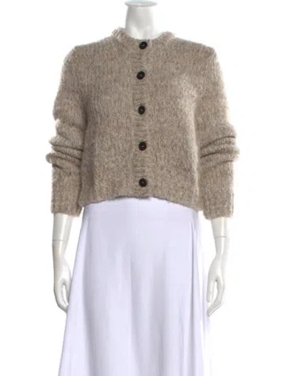 Pre-owned Frame Alpaca Open Front Sweater In Neutrals