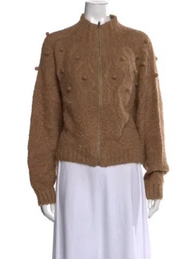Pre-owned Frame Alpaca Patterned Sweater In Brown