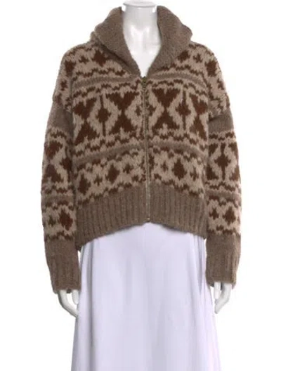 Pre-owned Frame Alpaca Patterned Sweater In Neutrals