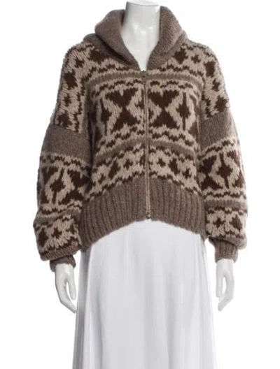 Pre-owned Frame Alpaca Patterned Sweater W/ Tags In Multicolor