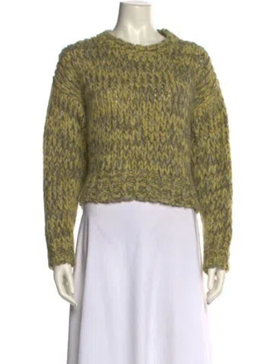 Pre-owned Frame Alpaca Printed Sweater In Yellow