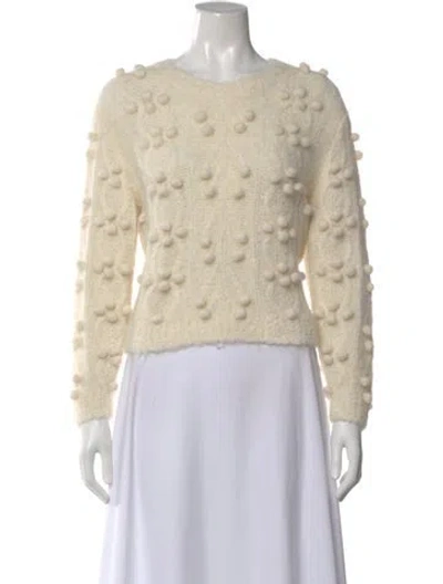 Pre-owned Frame Alpaca Scoop Neck Sweater In Neutral