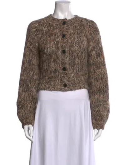 Pre-owned Frame Alpaca Tweed Pattern Sweater In Neutrals