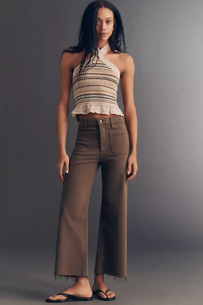 Frame Anchor Pant High-rise Wide-leg Jeans In Brown