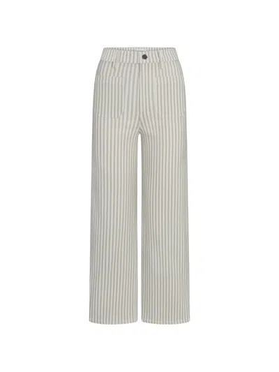 Frame Anchor Striped Straight-leg Jeans In Multi
