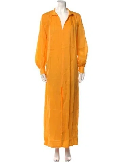 Pre-owned Frame Angora Long Dress In Orange