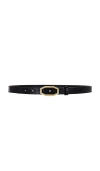 Frame Angular Buckle Belt In Black