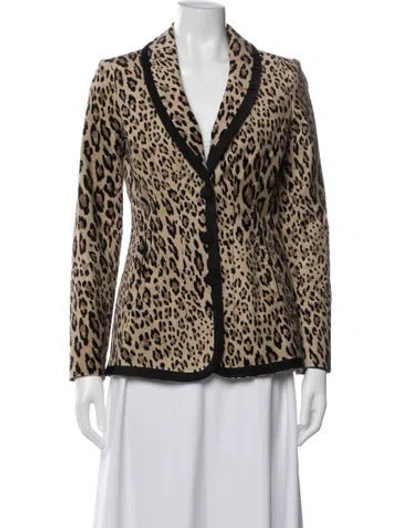 Pre-owned Frame Animal Print Blazer In Multicolor