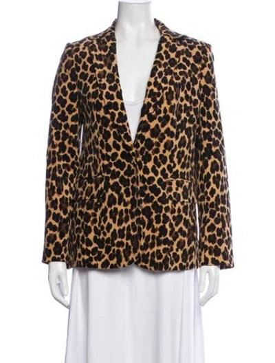 Pre-owned Frame Animal Print Blazer In Multicolor