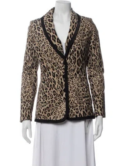 Pre-owned Frame Animal Print Blazer In Multicolor