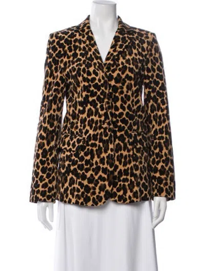 Pre-owned Frame Animal Print Blazer In Multicolor