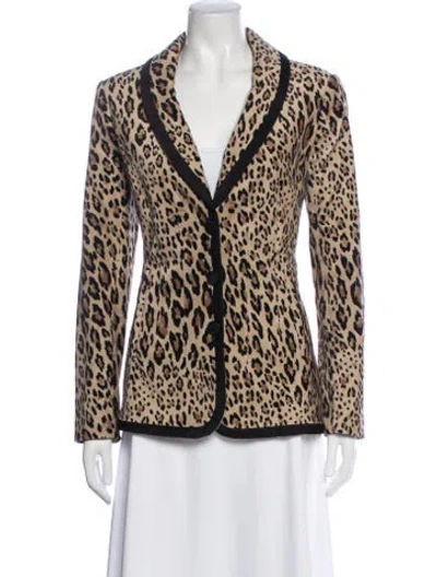 Pre-owned Frame Animal Print Coat W/ Tags In Brown