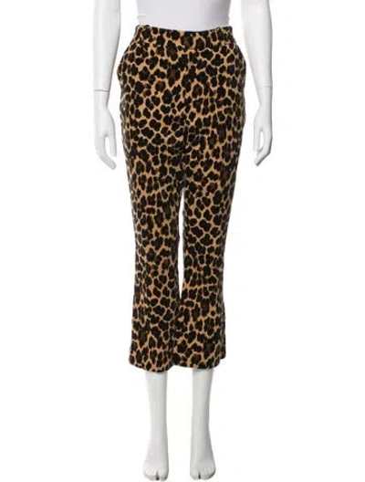 Pre-owned Frame Animal Print Flared Pants In Multicolor