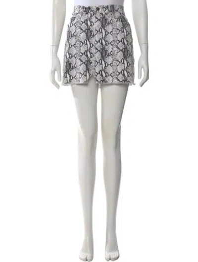 Pre-owned Frame Animal Print Mini Skirt In Multi