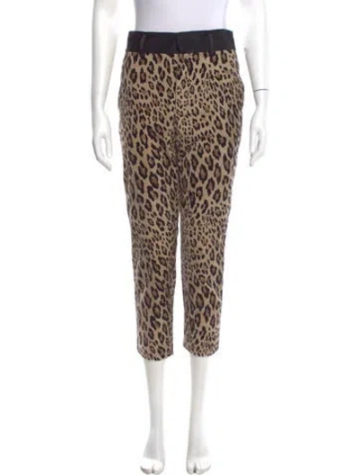 Pre-owned Frame Animal Print Skinny Leg Pants