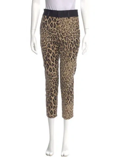 Pre-owned Frame Animal Print Skinny Leg Pants