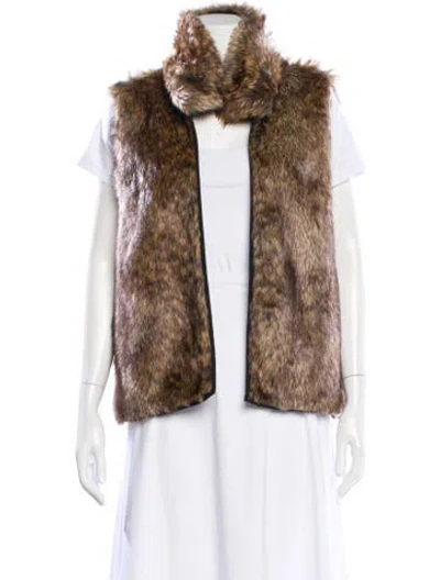 Pre-owned Frame Animal Print Vest In Brown
