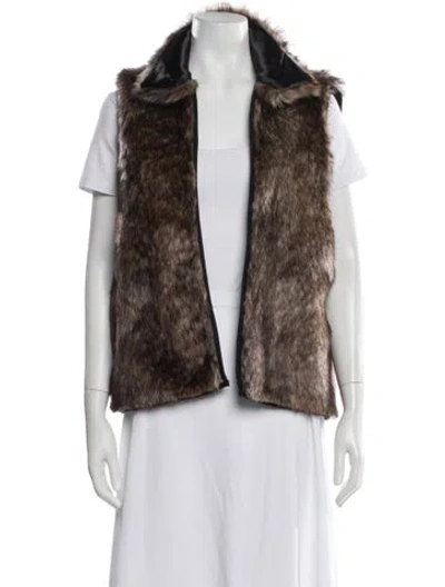 Pre-owned Frame Animal Print Vest In Brown