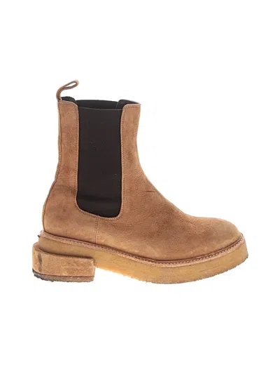 Pre-owned Frame Ankle Boots In Tan