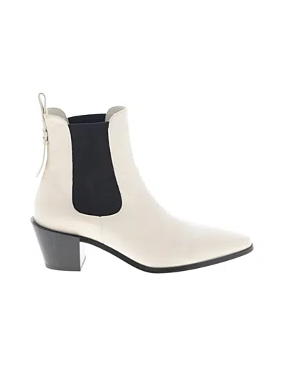 Pre-owned Frame Ankle Boots In White
